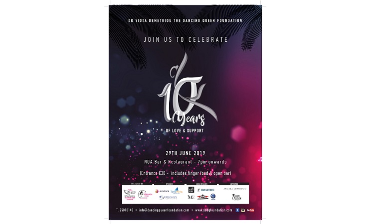 The Dr Yiota Demetriou – Dancing Queen Foundation to host its «10 Years of Love and Support» Charity Party in Limassol